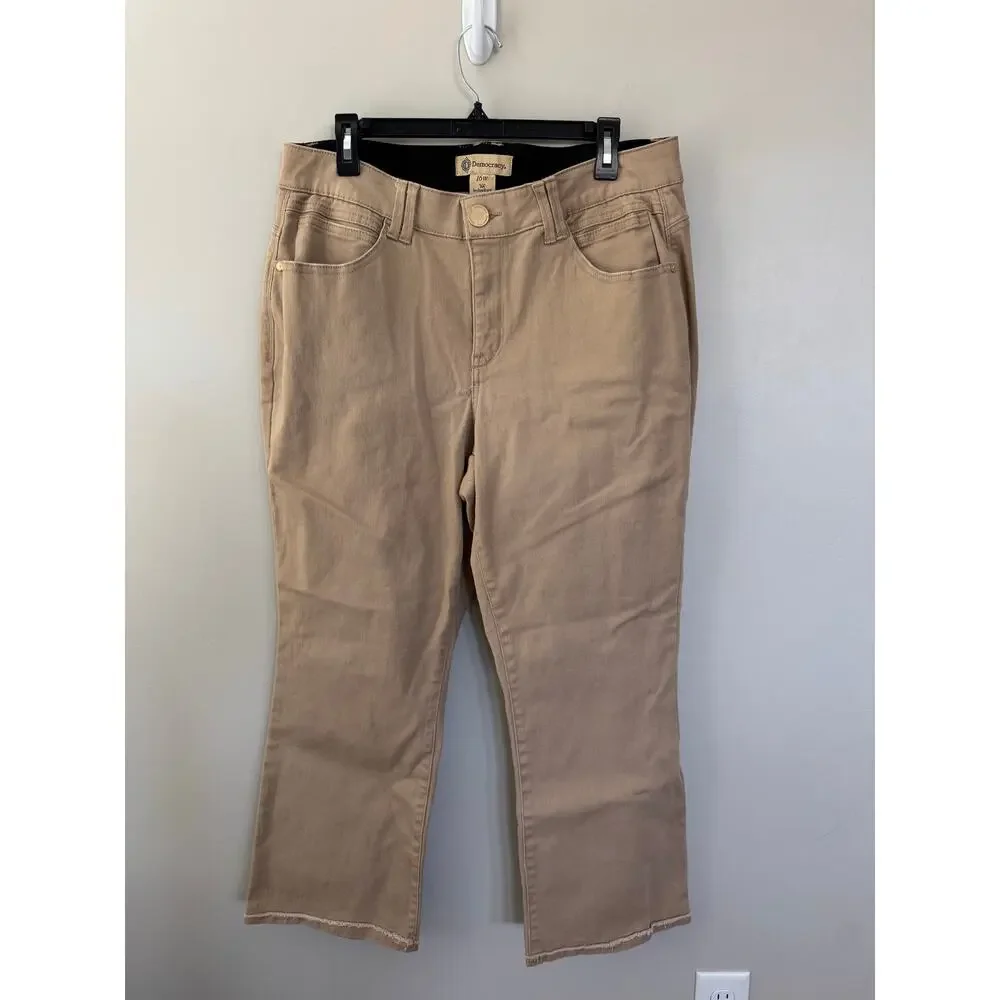 NWOT Democracy "ab"solution High Rise Crop Itty Bitty Bootcut Jeans SZ 16W